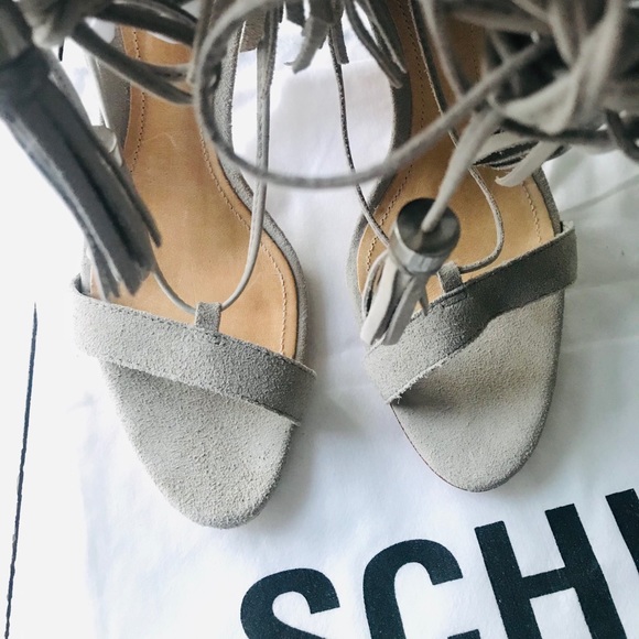 Schutz Kija Suede Fringe Heel - Picture 3 of 6